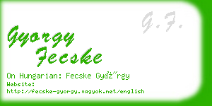 gyorgy fecske business card